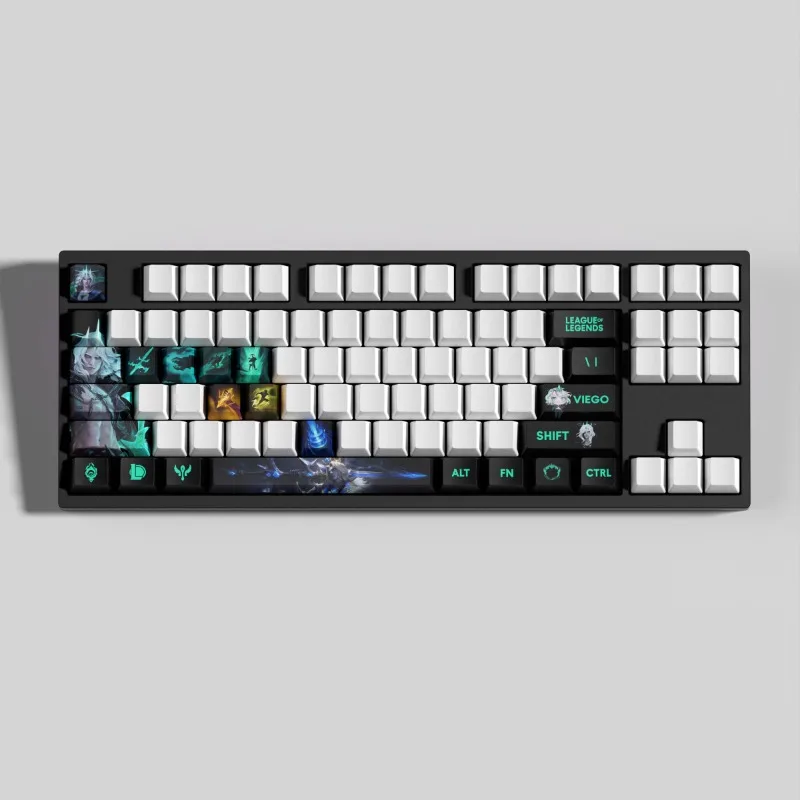 Viego Theme Keycaps Cartoon Anime Gaming Keycaps Set For Mechanical Keyboard 12/14/30 Keys Mini Set Keyboards Accessories