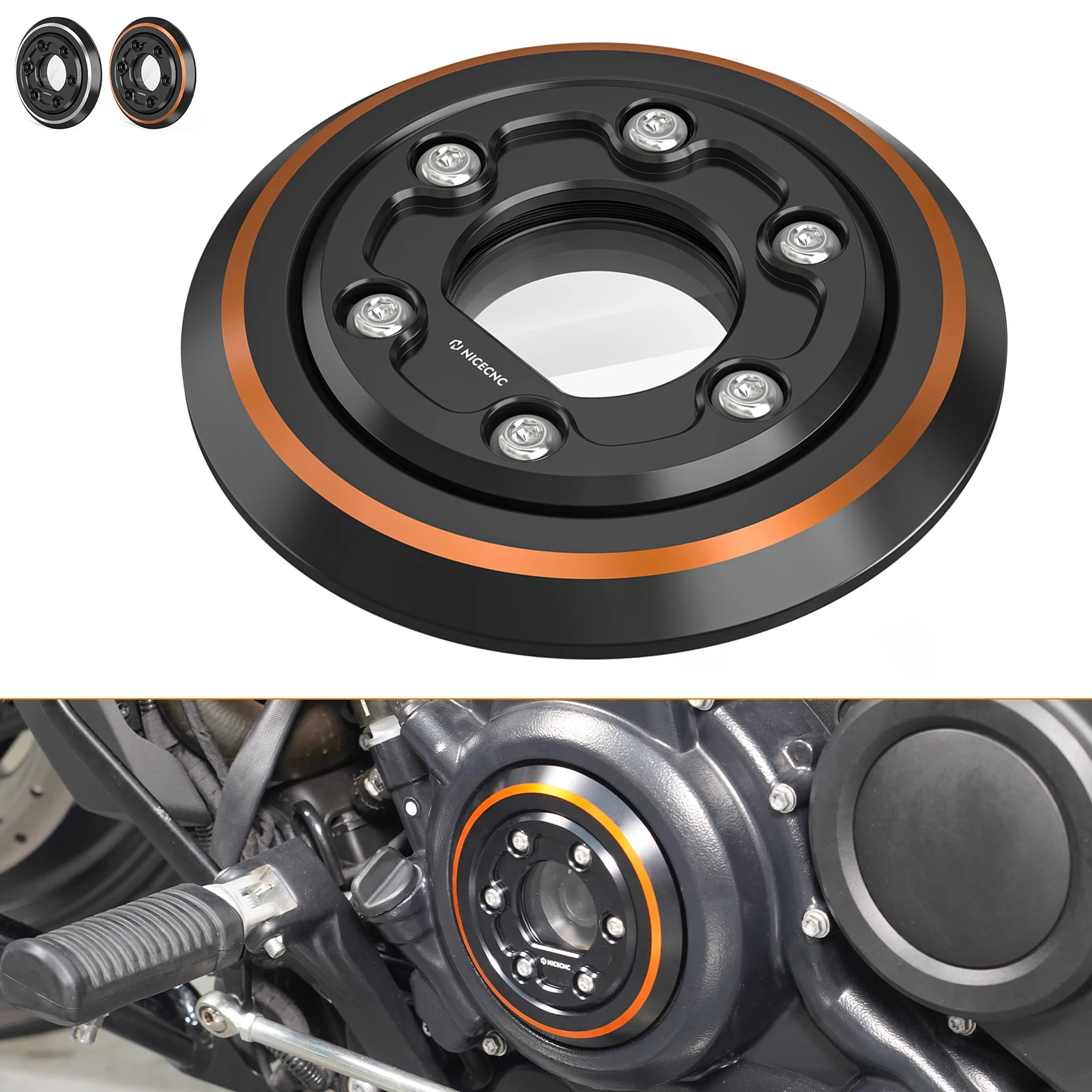 

Для Harley Sportster S RH1250S прозрачная крышка вилки генератора для Harley Pan America 1250 RA1250 21-2024 Nightster 2023-2024