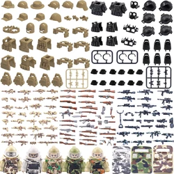 Military Equipment Camouflage Weapons Pack Vest SWAT Soldier MOC Figures Accessories Army Parts Building Block Bricks Toys B035