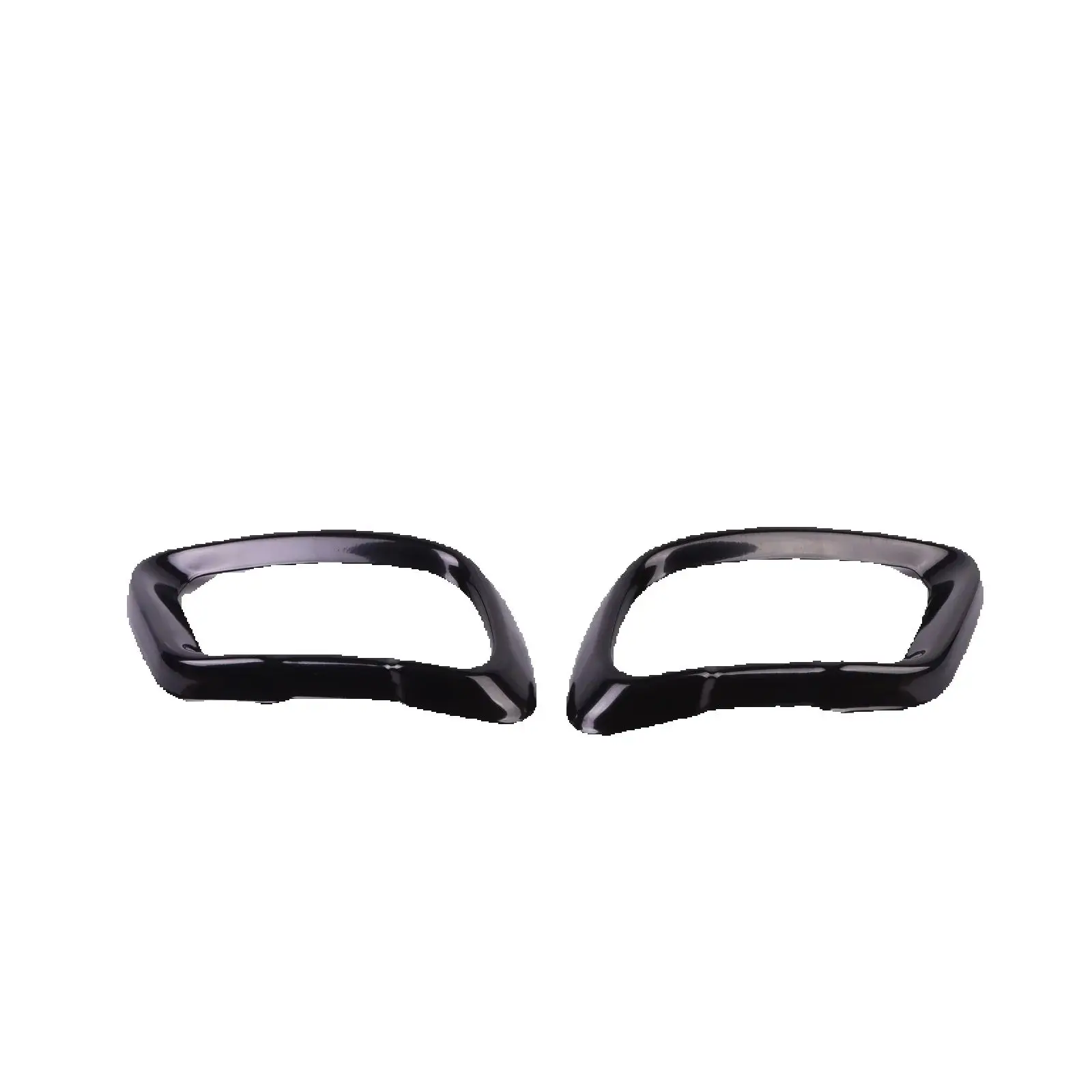 2Pcs Tailpipe Tips Muffler Cover FOR BMW X5 X6 X7 2019-2023 Black Stainless Steel
