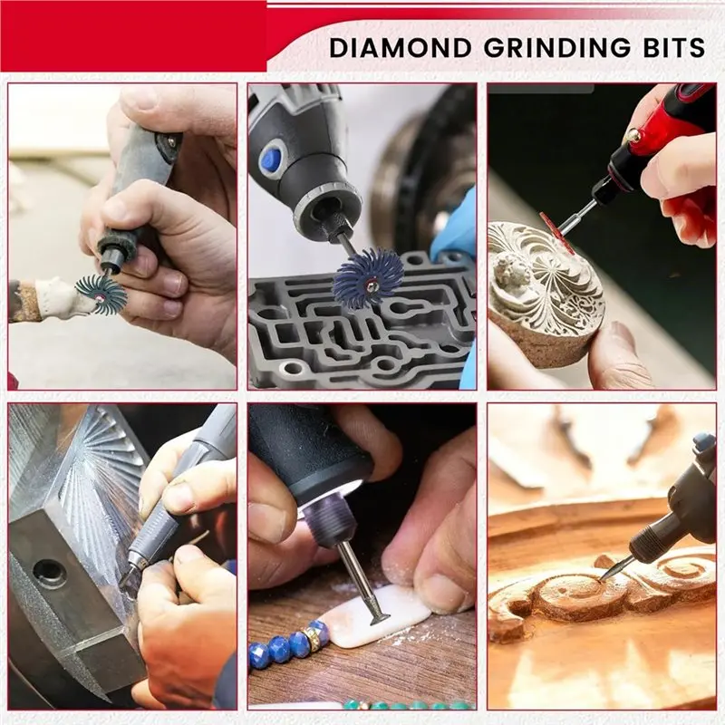 

WORTHOWN-для каменной керамики, шлифования металла для аксессуаров для инструментов, 51 шт., биты с заусенцами, 1-дюймовый диск с радиальной щетиной