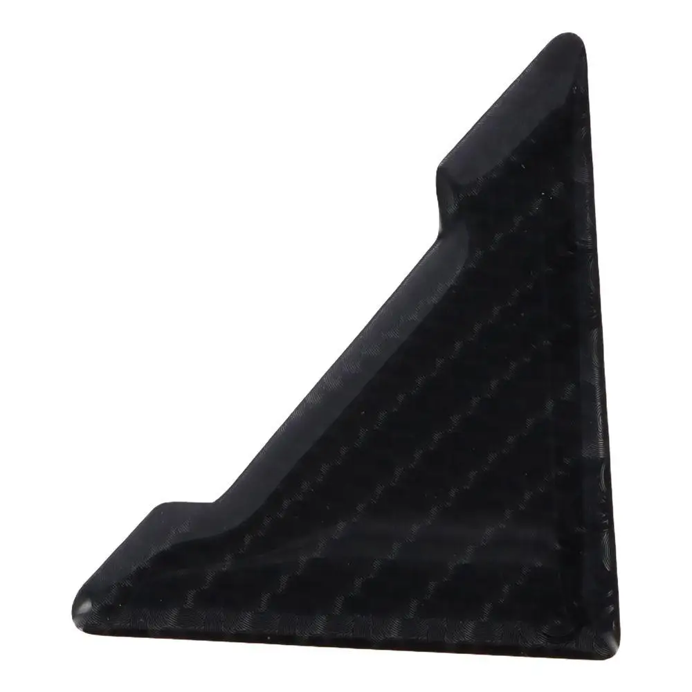 4pcs PVC Drip Glue Car Door Edge Guards 4.5cm*5.5cm Carbon Fiber Texture Black Color Black PVC Door Trim