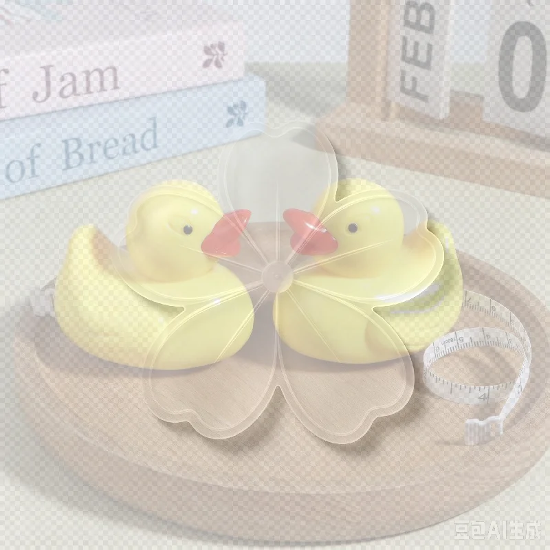 Cute Yellow Duck Shaped One Key Retract Soft Measuring Tape Portable Mini Ruler For Body Sewing Craft Home Daily Measurement