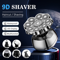 Head Shaver for Bald Men 9D Waterproof Cordless Wet/Dry & Bald Head Shaver with Rotary Blades - Grooming Kit with Electric Razor