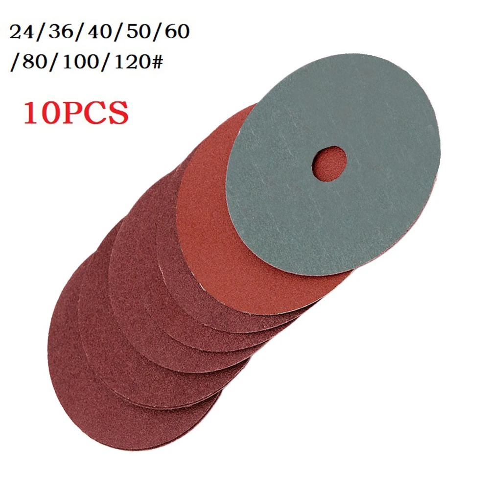 

10pcs 100mm/4 Inch Resin Fiber Disc Set 24-120grit Grinding Sanding Discs Sanding Paper For Angle Grinder Rotary Abrasive Tools