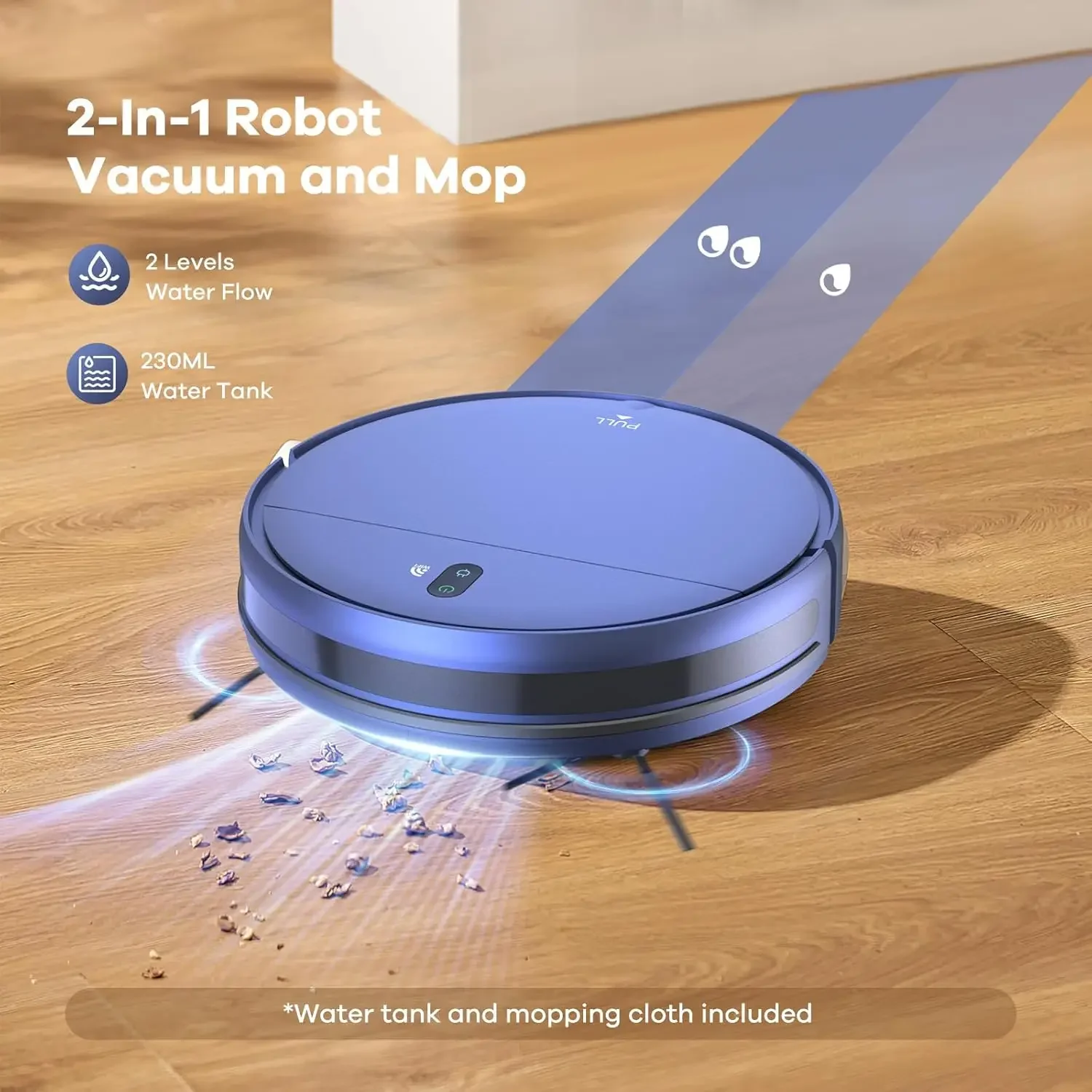 Robot Vacuum and Mop Combo, 2 in 1 Mopping Robotic Vacuum with WiFi/App, Robotic Vacuum Cleaner, Schedule Settings, Self-Chargin