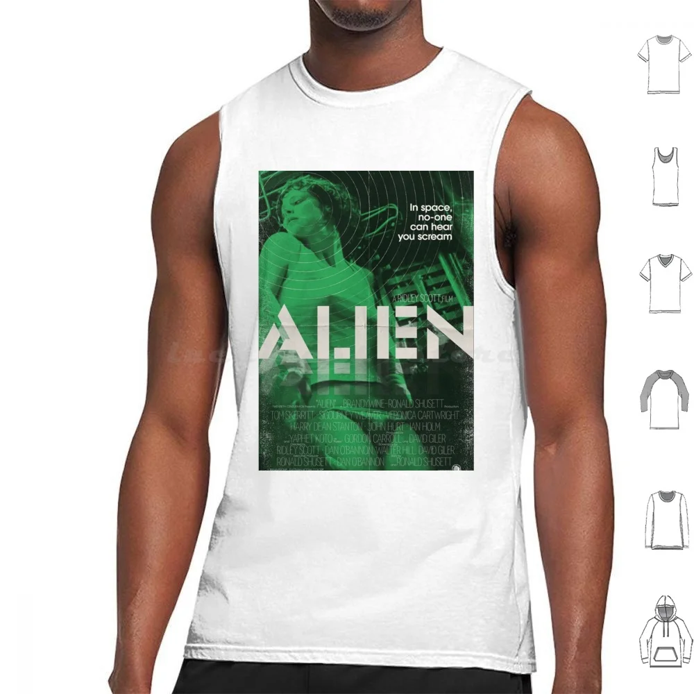 ( 1979 ) Poster Tank Tops Vest Sleeveless Xenomorph 1979 H R Giger Giger Ripley 1979 Ridley Horror Nostromo Movie Sci Fi Retro