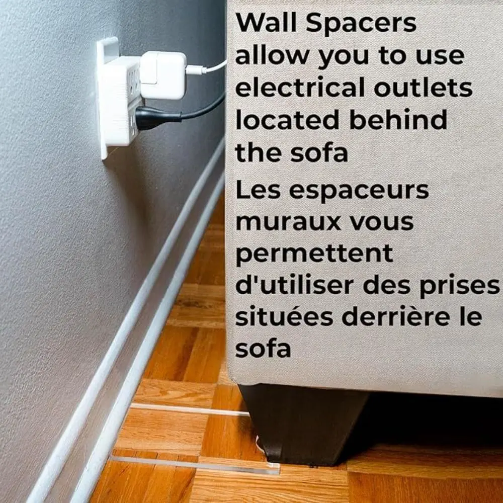 وسادة حائط جديدة للأثاث من الأكريليك تمنع الانزلاق وفاصل اللوح الأمامي الشفاف لحماية الأثاث العالمي وسدادات الأريكة المنزلية #4