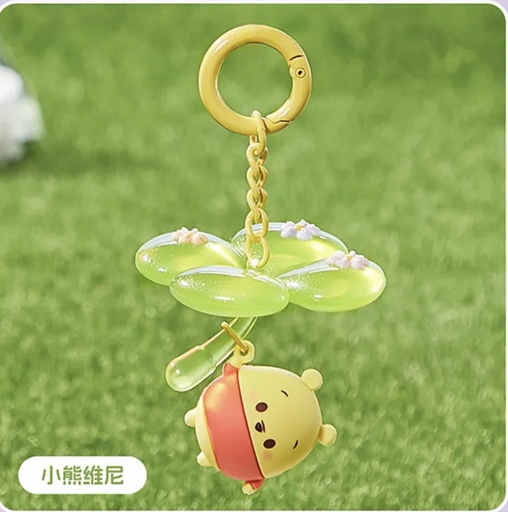 MINISO Disney Ufufy Series Winnie The Pooh  Marie Cat Tiger Marie Cat KeyChain KeyRing Action Figure Doll Toys Gifts for Kids