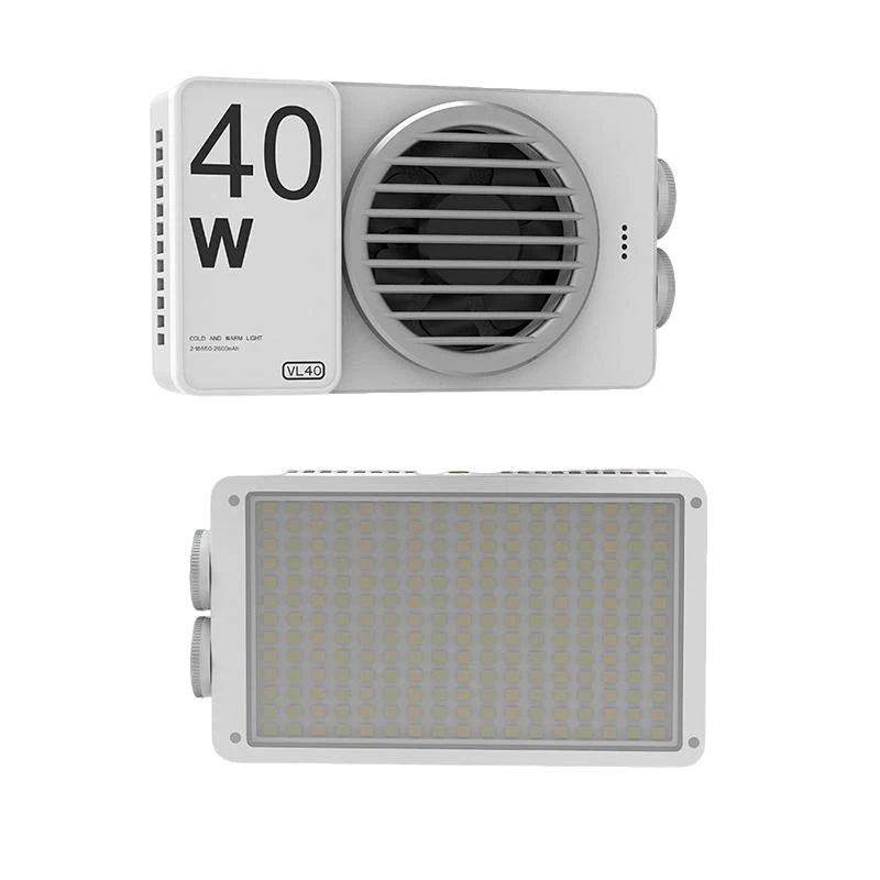 VL-40 LED40W Adjustable Color Temperature Battery-Powered Portable Pocket Fill Light for Mobile Phone Camera Live Streaming