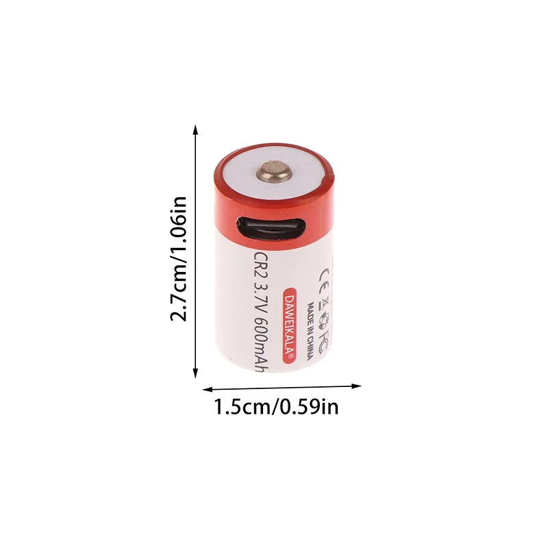 Sp-1 Printer Compatible, 3.7V CR2 Lithium, Rechargeable USB Battery with Type-C Cable