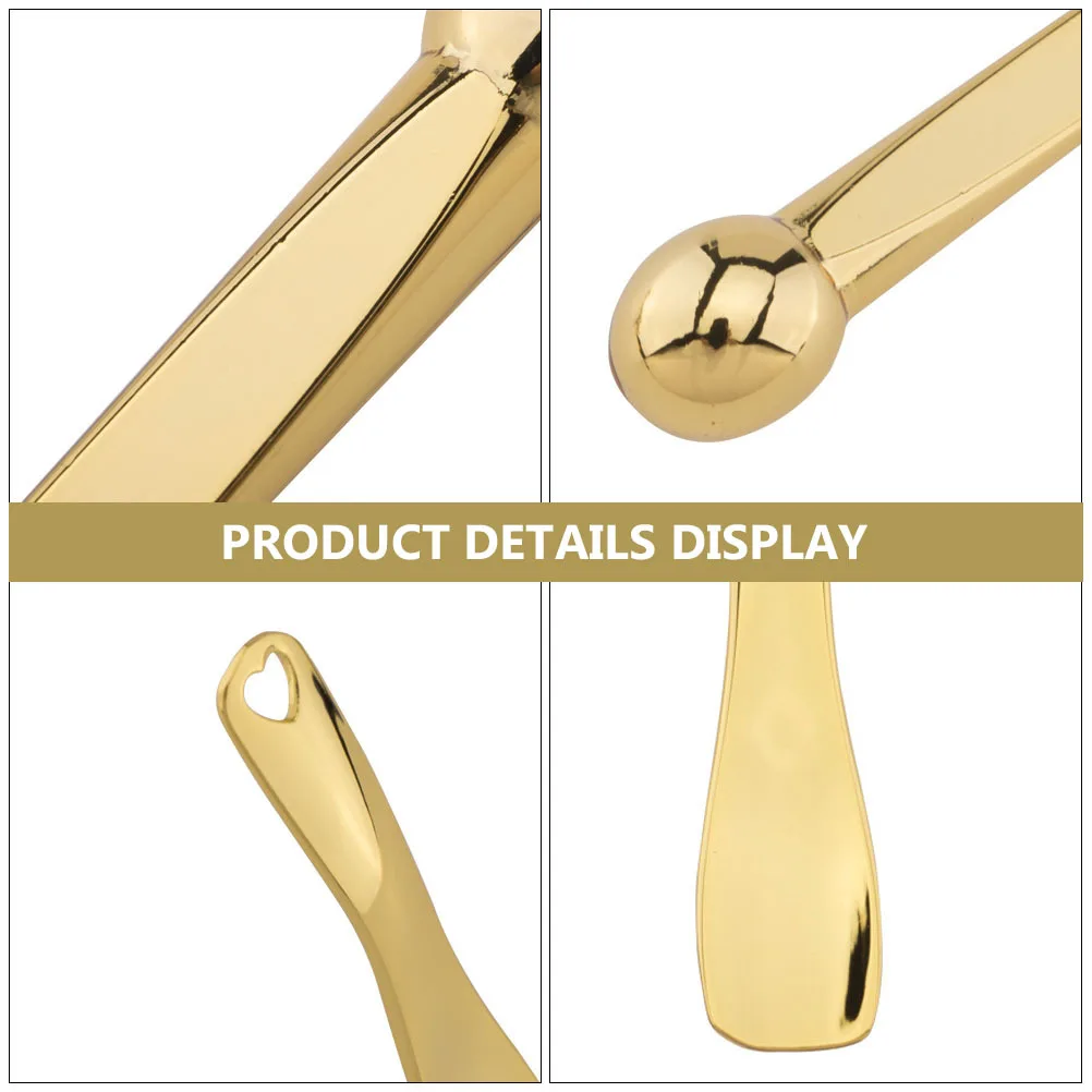 3 stuks oogcrème stok zinklegering mini massager huidverzorging tool draagbare gezichtsmasker lepel essentie bar oogmassage applicator