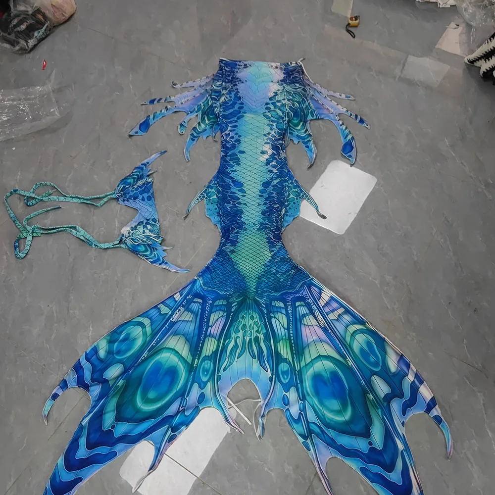 

Hot Selling Color Mermaid Tail Fish Tail Aquarium Performance Swimsuit Free Diving Shooting Photo Tailor-Made Mermaid Flippers