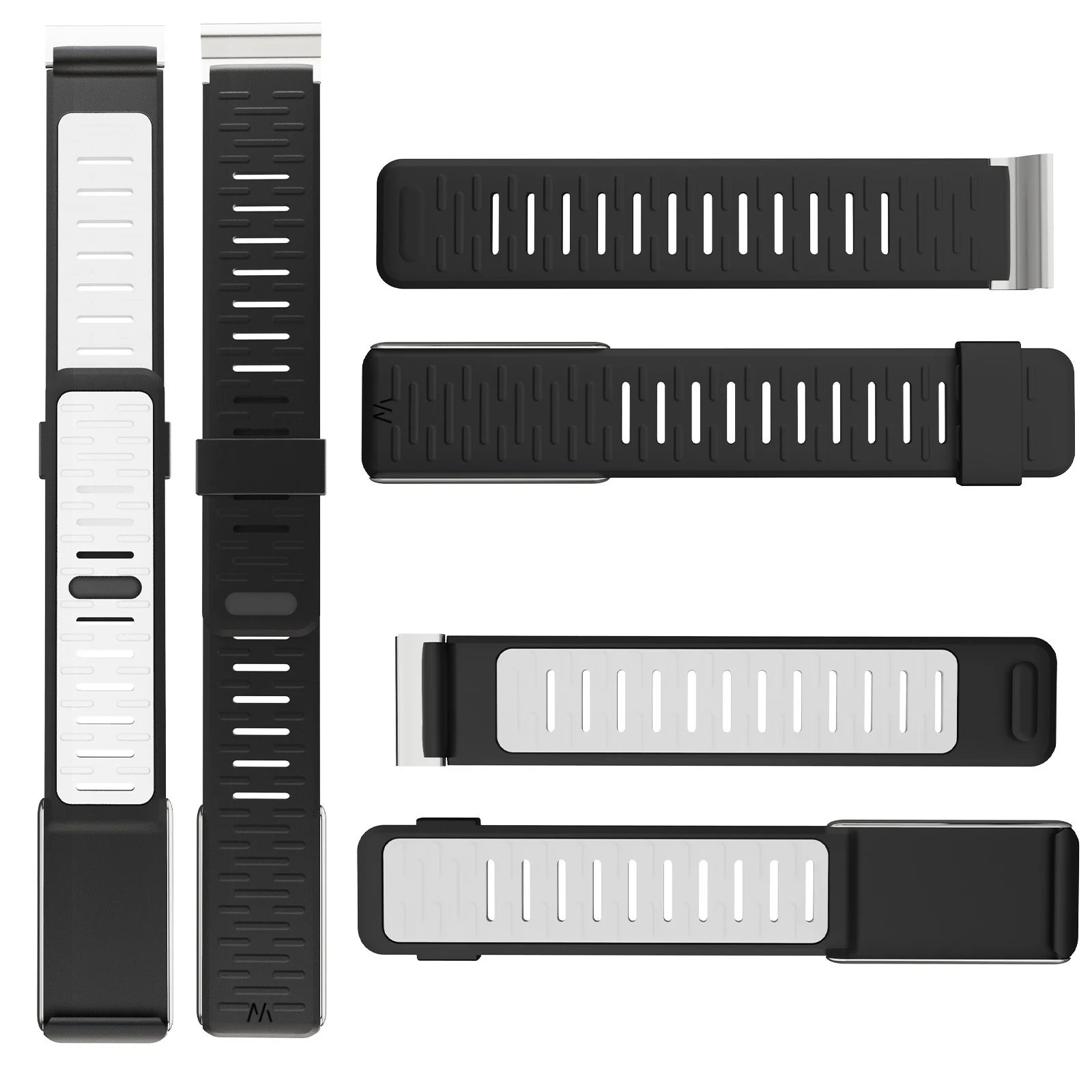 Grooved Texture Dual Color Silicone Band For Whoop 5.0/MG Breathable Sports Multi Color Adjustable Replacement Wristband