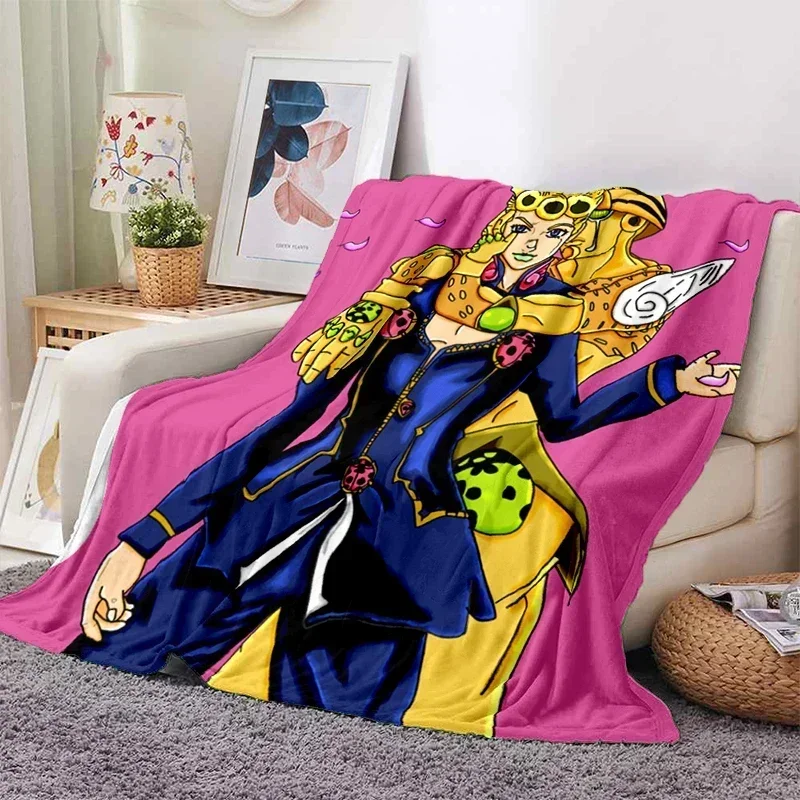 

Jojo Anime Soft Plush Sofa Bed Throwing Cartoon Picnic Thin Blankets Modern Flannel Blanket Cover Gedruckt Bettdecke Geschenk