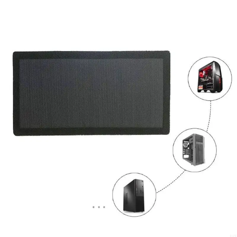 E1PF 14x28mm/12x36mm PC Chassis Cooling Dust Filter Magnetic PVC Net Guard Fan Cover Dustproof Computer Mesh Accessories