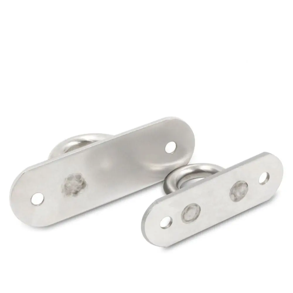 New Pad Eye Wall Hook Plate Deck U/J-Shaped Ceiling Mount Hanger Stainless Steel Black Silver Door Buckle for Fan Lamp