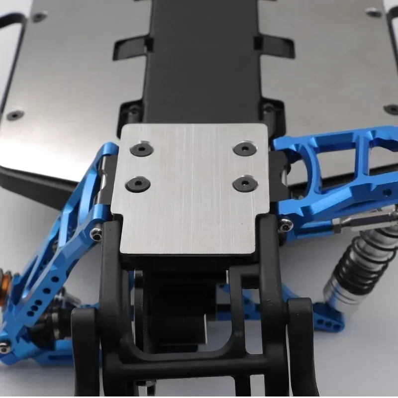 ชุดเกราะป้องกันตัวถังหน้าและหลังทำจากสแตนเลส สำหรับรถ Trxs Slash 2WD 1/10 RC อะไหล่อัพเกรด