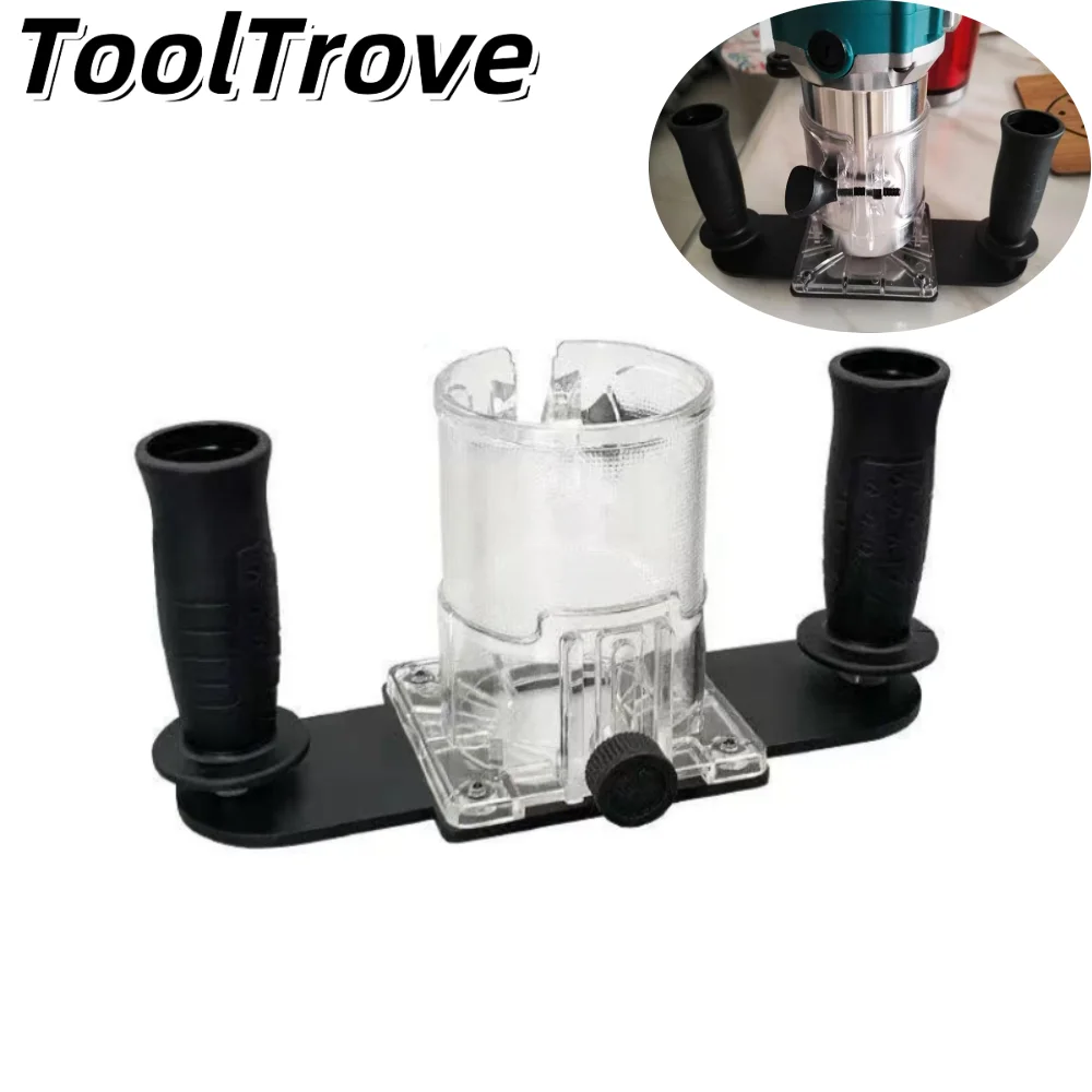 Double Handle Router Base Stand Bracket Balancing Plate Arc Router Base Inverted Chamfer Tool Trim Router Auxiliary Base Plate