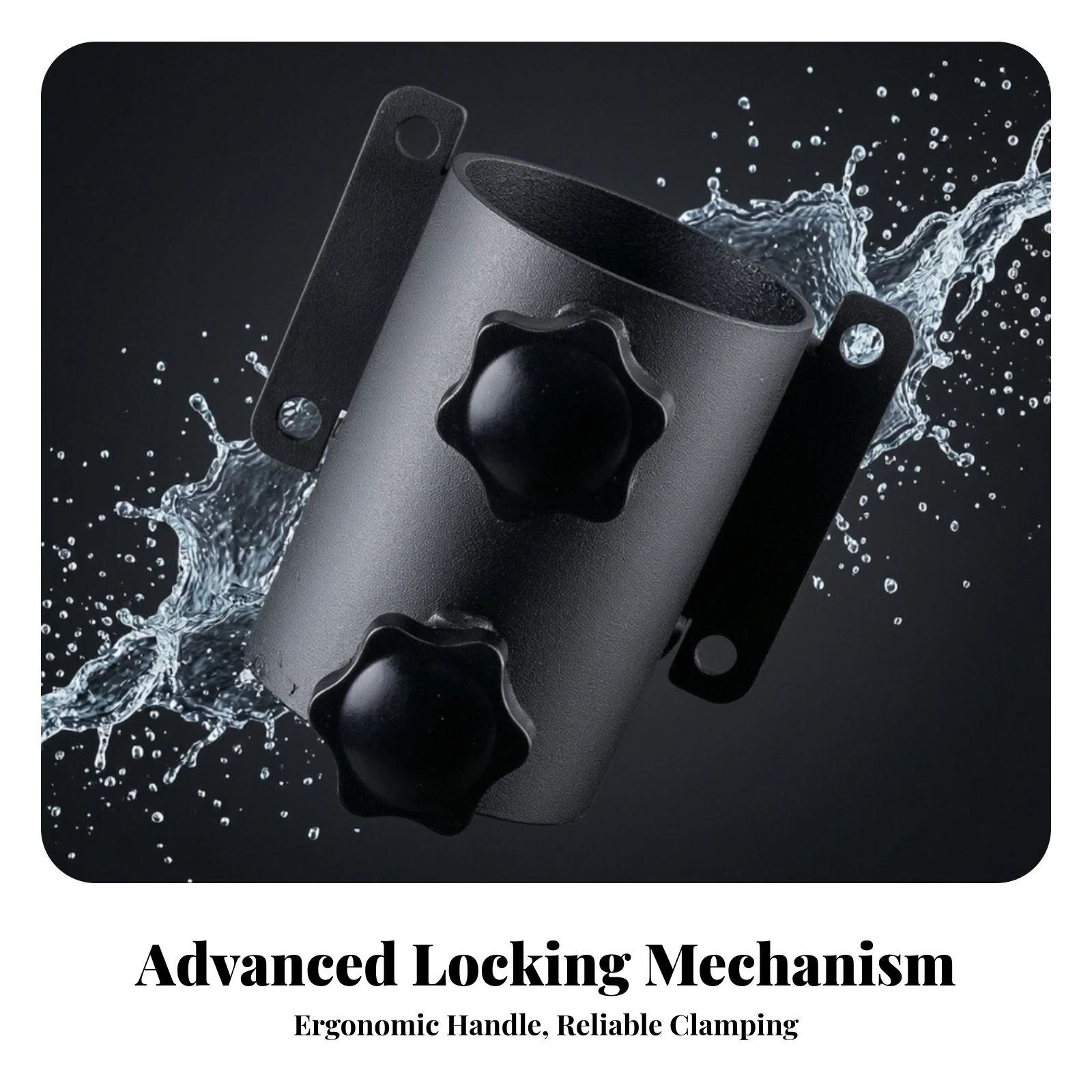 Outdoor Umbrella Mounting Bracket Adjustable Wall-Mount Umbrella Holder with Tightening Knobs Sturdy Weather-Resistant