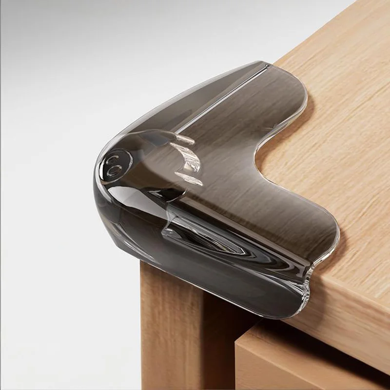 

4Pcs/lot Anti-Collision Corner Cartoon Pig Gray Transparent Self-Adhesive Baby Safety Corner Invisible All-Inclusive Protection