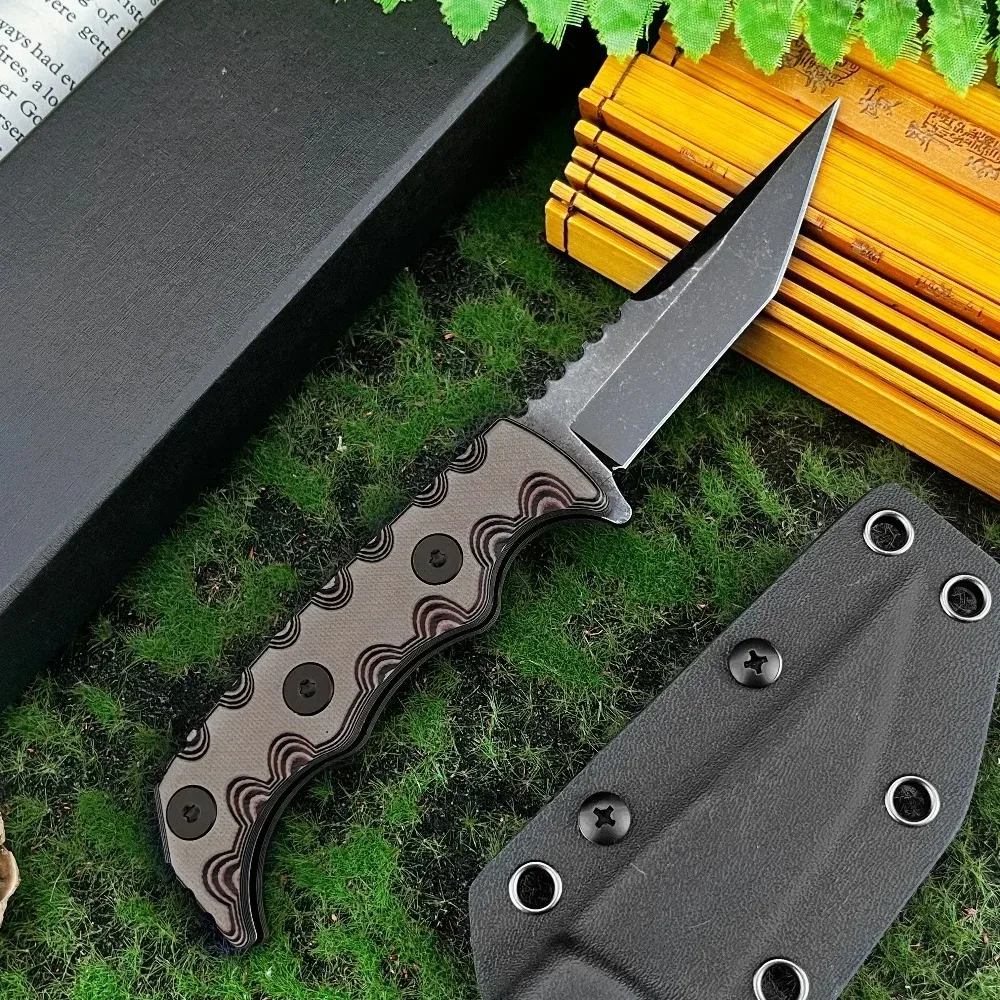 

Тактический нож 007 Straight High Hardness для активного отдыха, охоты и кемпинга, сталь 7Cr13Mov, рукоять G10, с ножнами из кайдекса