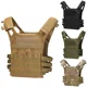 Chaleco táctico de nailon con portaplacas MOLLE ajustable - Ideal para airsoft y caza