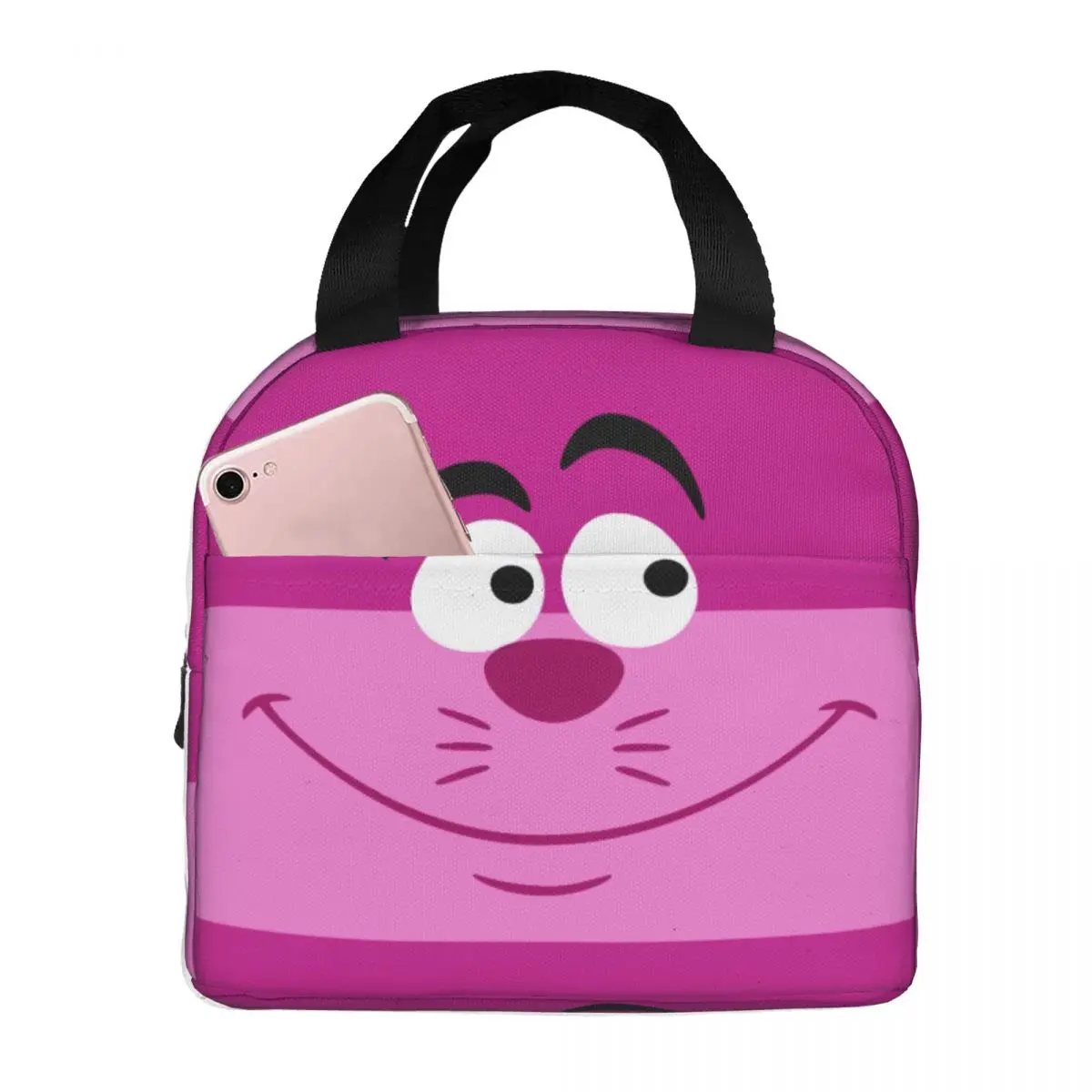 

Custom Cheshires Manga Cat Resuable Lunch Boxes for Women Multifunction Cartoon Cooler Thermal Food Insulated Lunch Bag Office