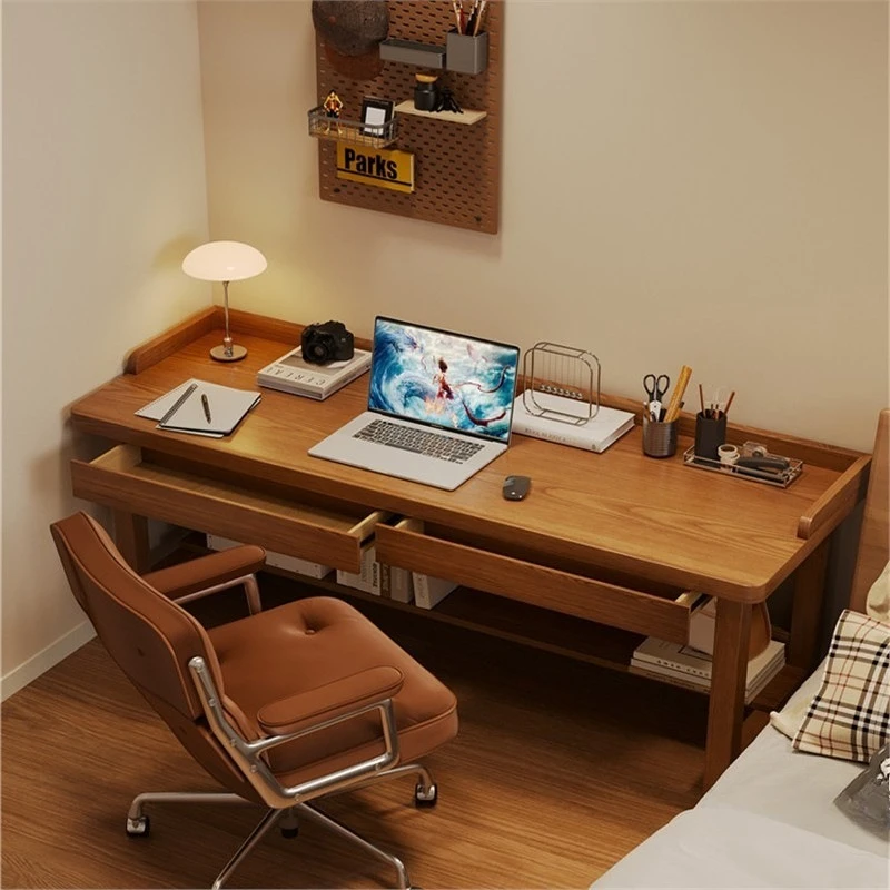 Solid wood student writing desk, simple small apartment, desktop computer desk, bedroom home