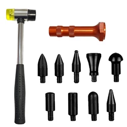 1 Set Car Dent Hammer Repair Dings Removal Tools Hail Bulge Remover Tap Down Pen 9 Heads Tips Dent Removal Tools