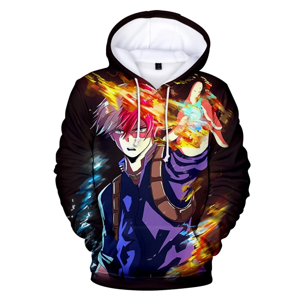 

Autumn Spring Sweatshirts Shoto Todoroki 3D Printing Hoodies For Men Street Long Sleeved Casual Pullover Oversized Men's Clothes