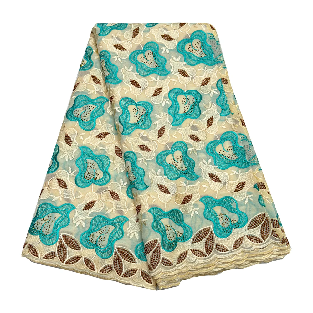 الفرنسية تول الدانتيل نسيج القطن جودة عالية أنيقة 5 ياردة فستان الزفاف المواد السويسري الفوال نسيج القطن الدانتيل للنساء