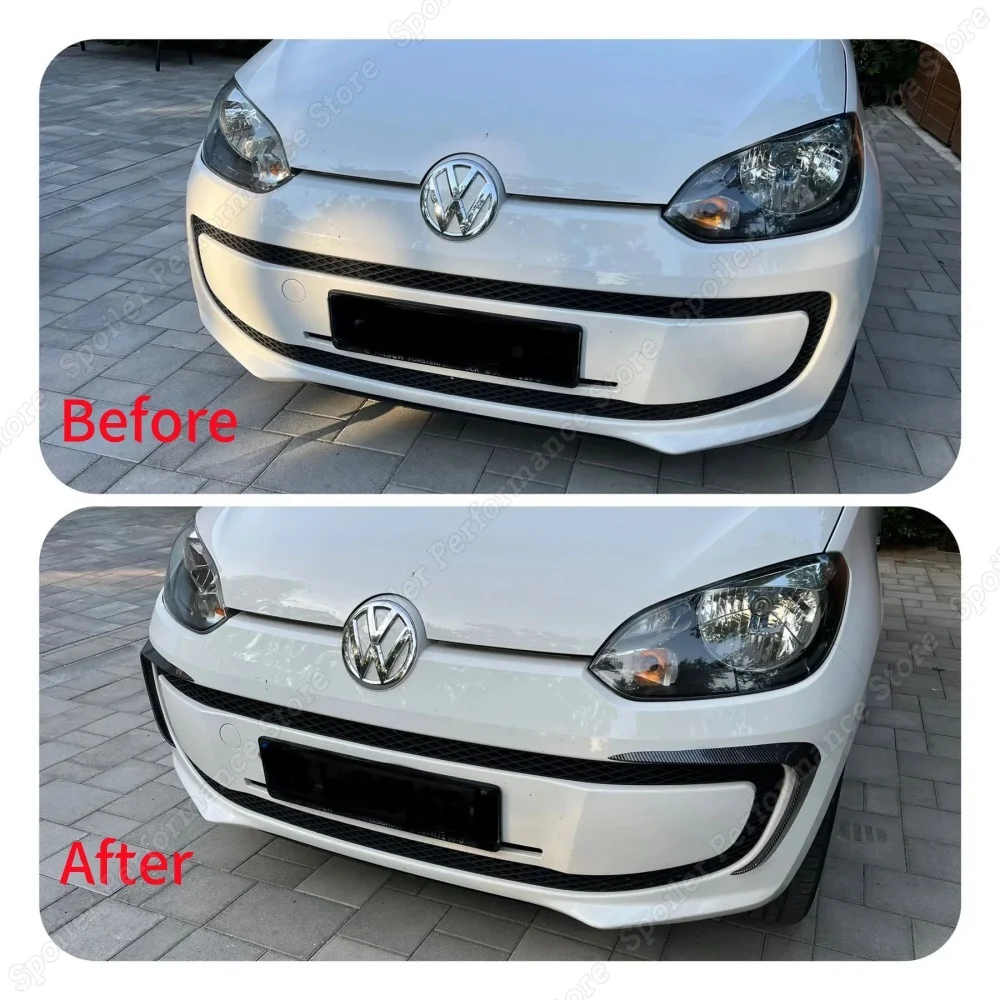 For Volkswagen UP Car Front Bumper Splitter Spoiler Intake Frame Fog Light Vent Canards Air Knife 2011 2012 2013 2014 2015 ABS