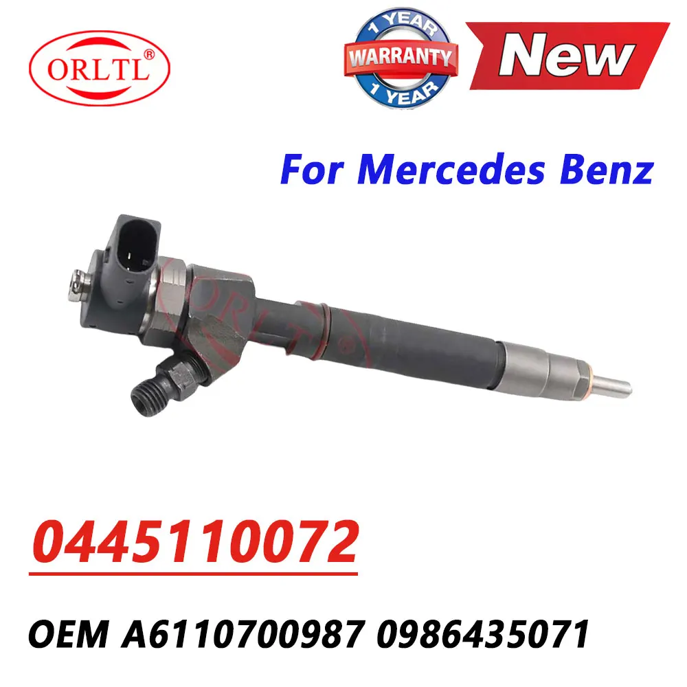 

0445110072 COMMON RAIL INJECTOR 0445110071 Diesel Sprayer Nozzle 0 445 110 072 FOR Mercedes 6110700987 0986435071