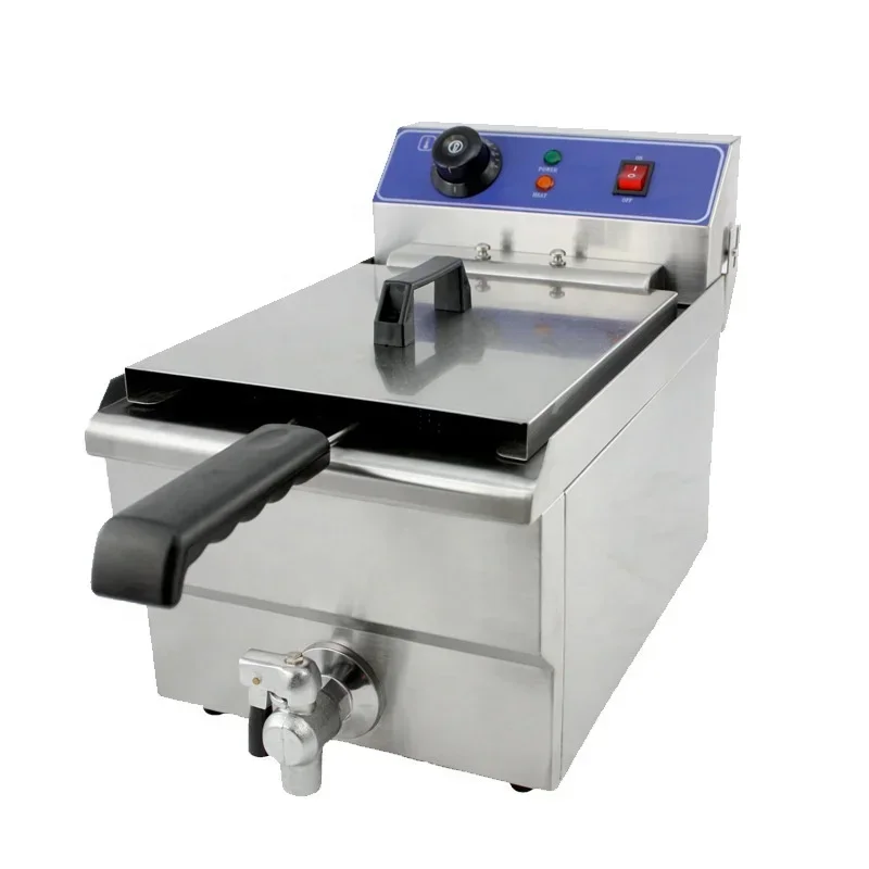 

Sell like hot cakes Deep Fryer with tap Electric Commercial SS201 Deep Fryer CE Professional Mcdonalds Chips Frier Industrial