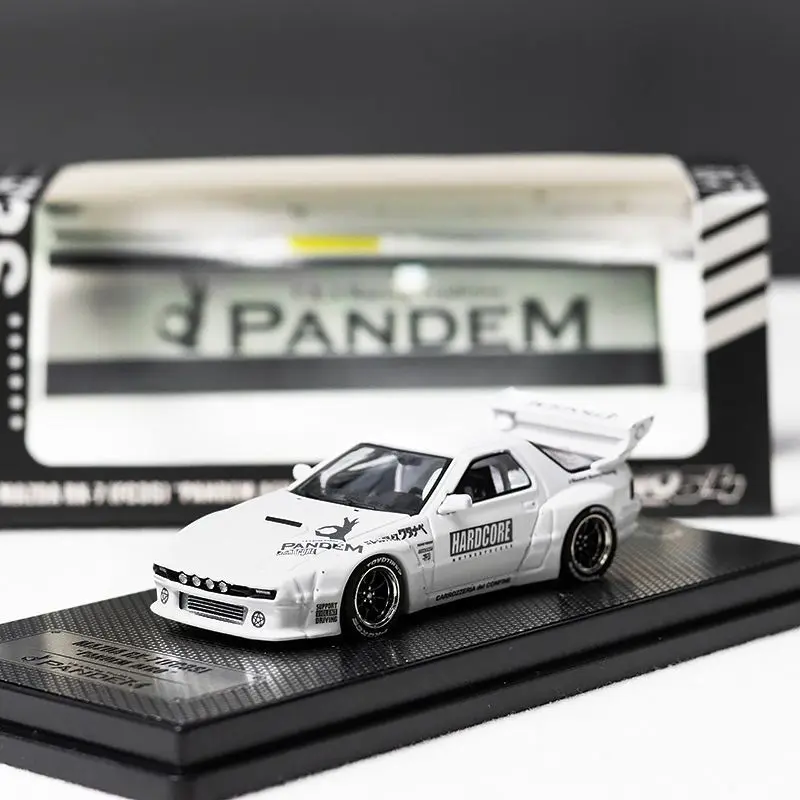 Diecast inno escala 1:64 mazda rx7 fc3s foguete coelho pandem liga modelo de carro brinquedo colecionável presente lembrança exibição ornamento