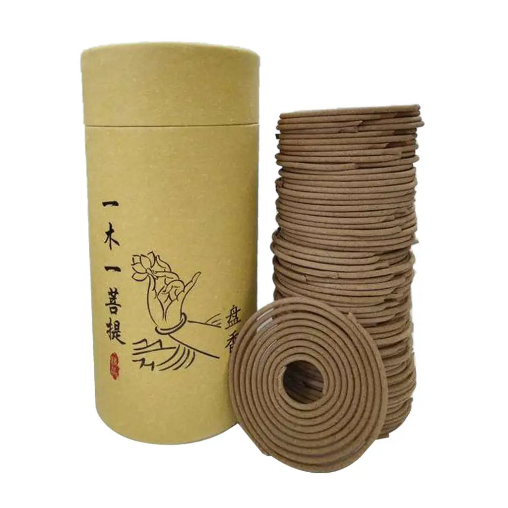 120Pcs/Box 68mm Incense Coil Refreshing Herbal Spiral Coils (6-7Hr) Home Fragrance Handmade Aroma Coils