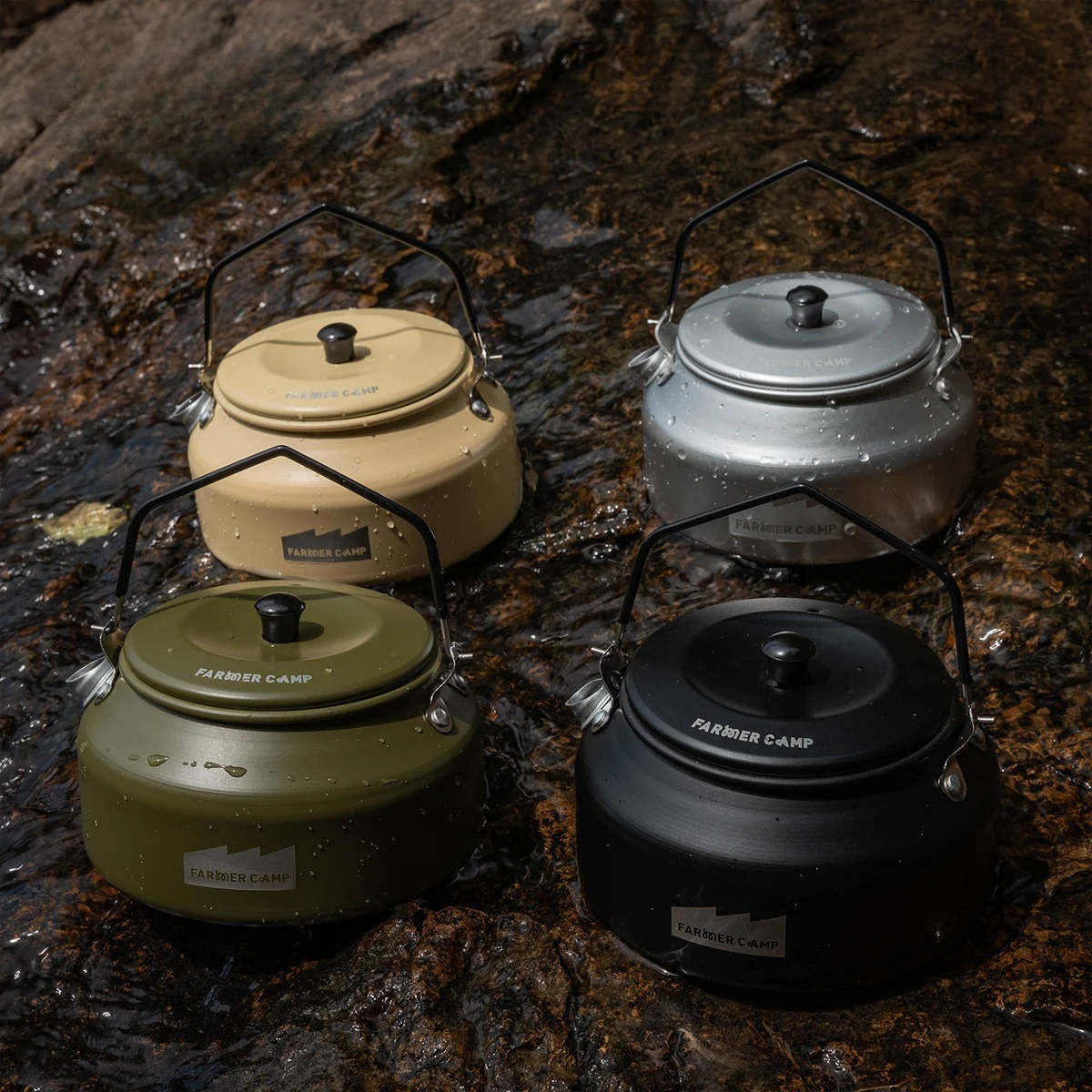 

Portable Aluminum Camping Tea Pot&Coffee Kettle,Lightweight Outdoor Picnic Water Boiling Pot for Hiking,Backpacking and Brewing