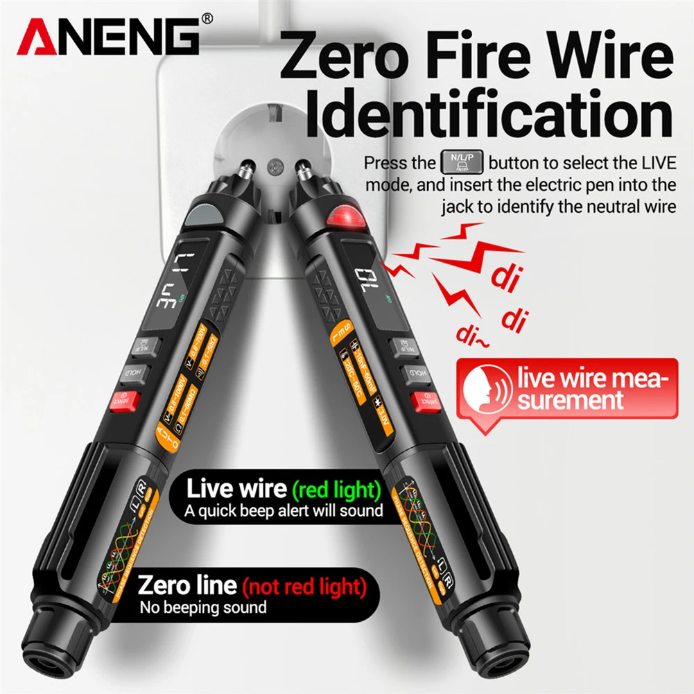 

ANENG A3009 Мини-цифровой мультиметр-ручка, умный тестер голосовой трансляции, мультиметр, напряжение постоянного и переменного тока, профессиональные тестовые инструменты