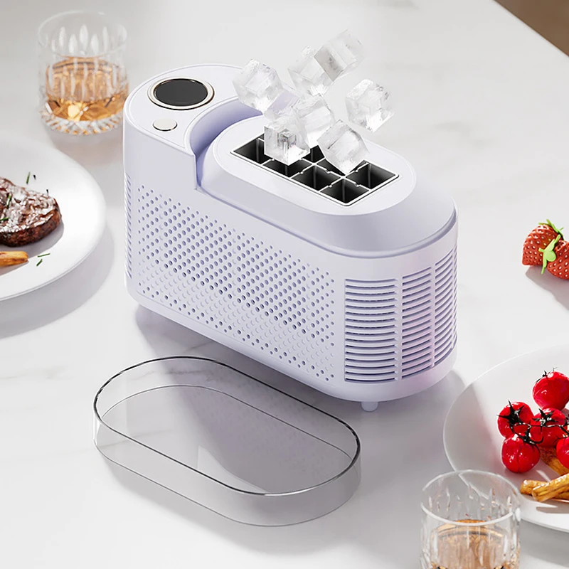 바 홈 주방 사무실에 대 한 미니 전기 아이스 메이커 야외 캠핑 휴대용 아이스 메이커 만드는 기계 10 분/8 Pcs