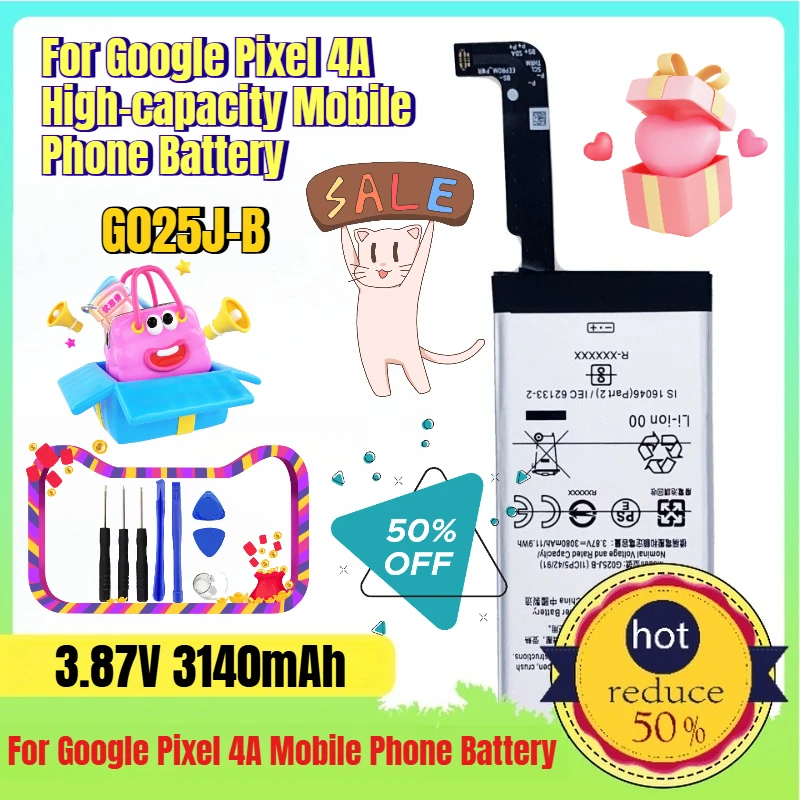 

3140mAh Suitable for Google Pixel 4A High-capacity Mobile Phone Battery G025J-B