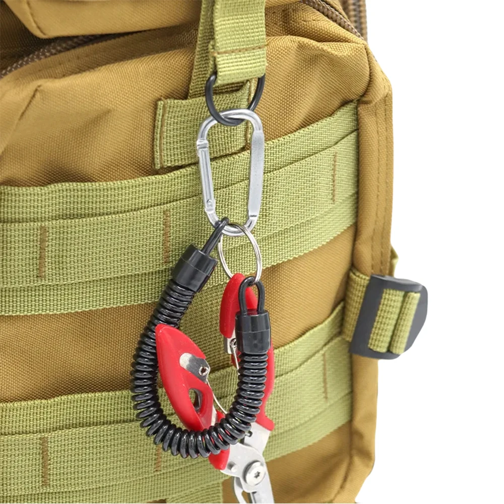 Fishing Lost Rope 5 Tactical Telescopic Spring Elastic Rope Buckle Camping Anti Loss Mobile Phone Keychain Fishing Rope image 6