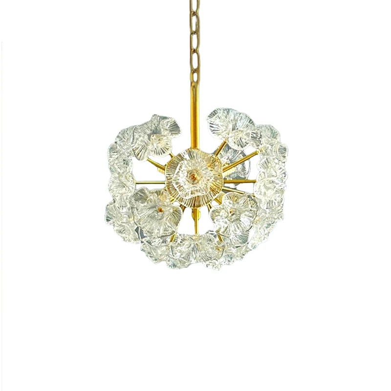 

Романтическая полностью медная люстра с теневым шаром и цветком, европейский французский входной гардероб, прикроватный светильник для спальни