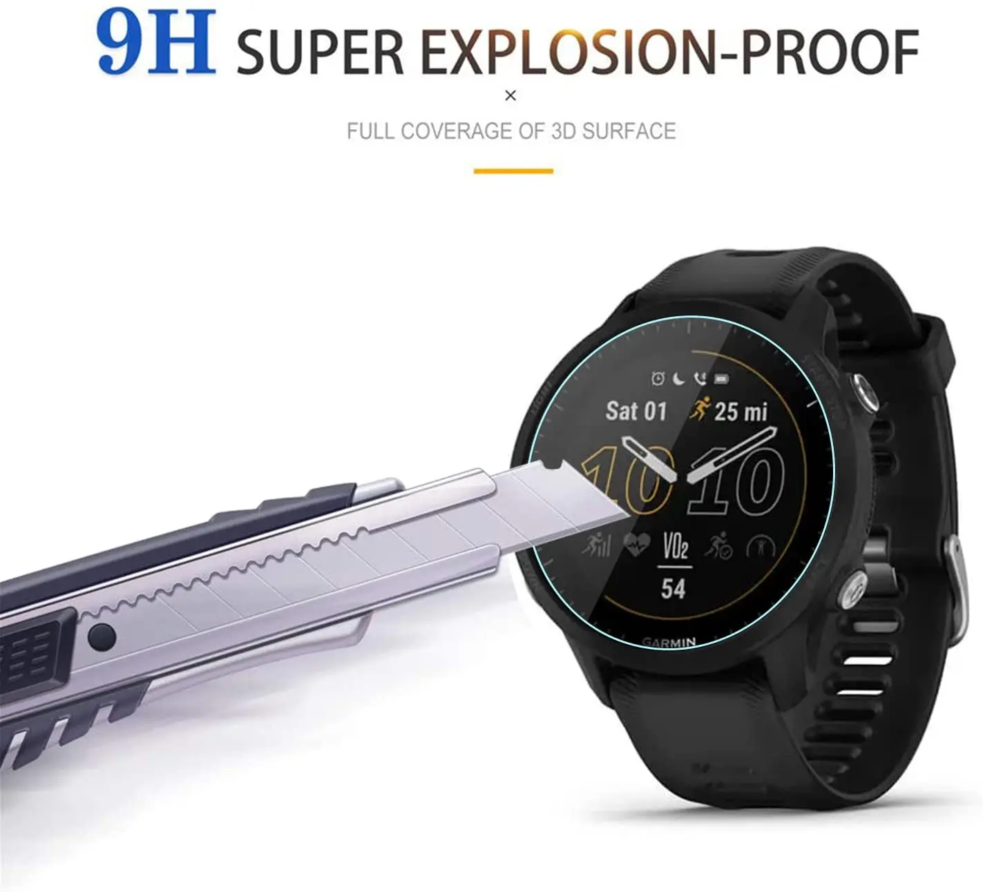 2-10 sztuk folia hartowana do Garmin Forerunner 955 46.5mm ekran odporny na pęknięcia pełna osłona ekranu nie szklane akcesoria do zegarków