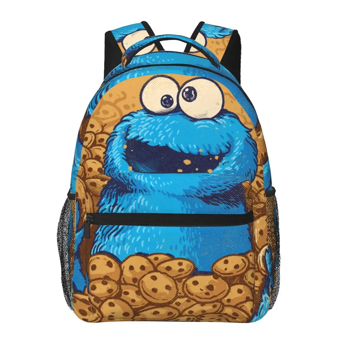 

Cookie Monster Backpacks Boys Girls Bookbag Children School Bags Cartoon Kids Rucksack Shoulder Bag Large Capacity