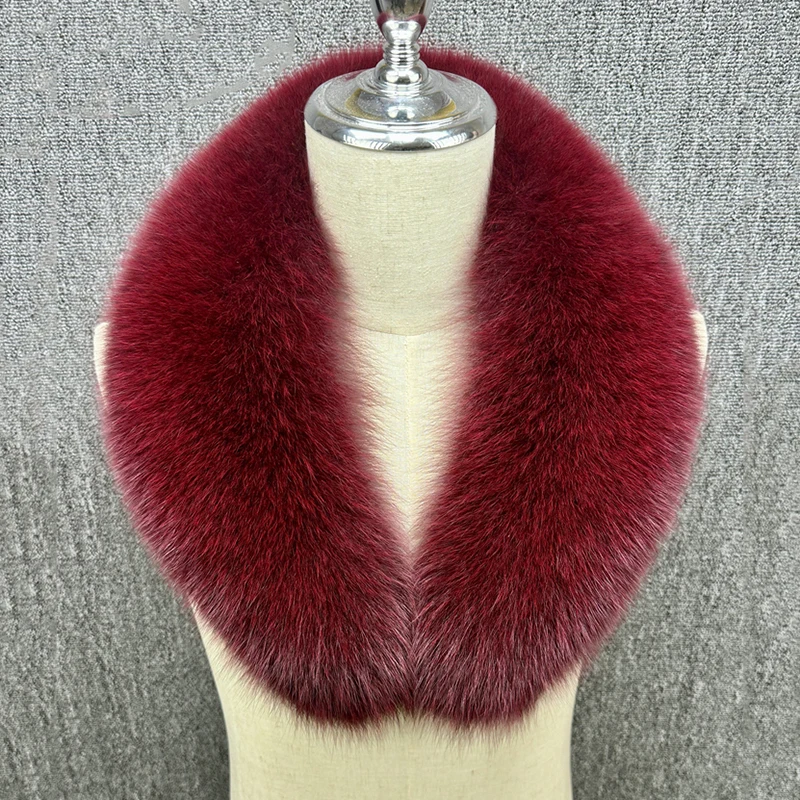 

Зимний воротник из натурального лисьего меха, женский шарф из натурального меха, пушистая отделка, полоска, плюшевые шарфы с большой шеей, теплые меховые шарфы, роскошные шали для женщин