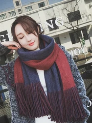 New Knitted Vintage Scarf Headscarf Winter Women Lady Men Preppy Soft Warm Scarve Pashmina Mujer Female Male Foulard Wrap Shawl