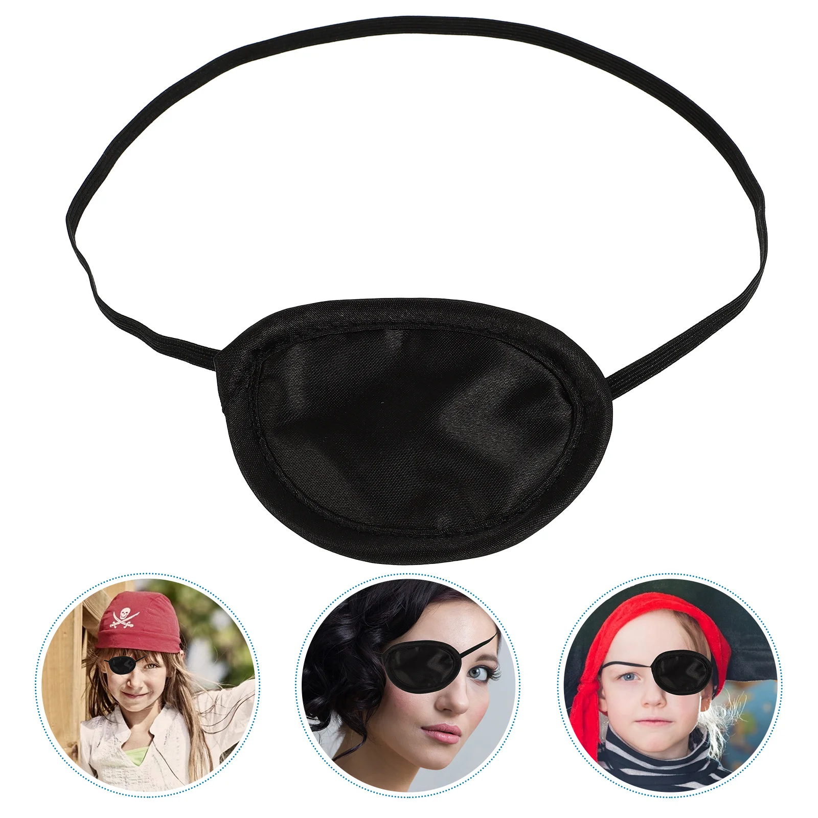 3 Pcs One-Eye Mask Blindfolds for Kids Strabismus Patch Elasticity Amblyopia Single Satin Child Lazy