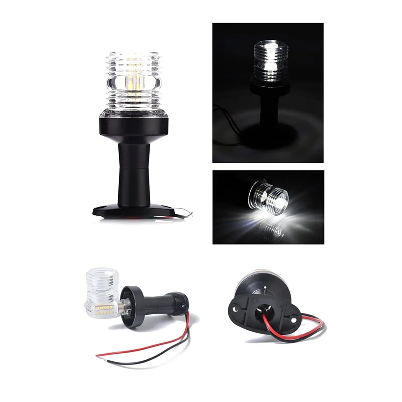 Marine Boat 12V All-Round Anchor Stern Light 360 Degree LED Navigation Light Sailing Light-AD39