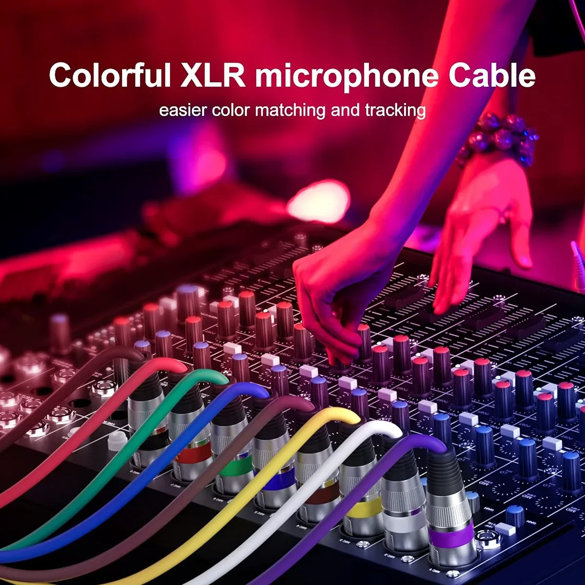 XLR Cables XLR Male To Female 3 Pins Balanced Microphone Cable Multi-Color Mic Cord for Mixer Speaker Recording Studio Podcast